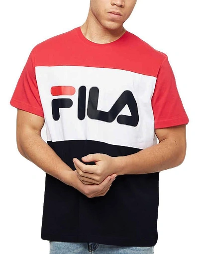 Shop Fila Men's Red Cotton T-shirt
