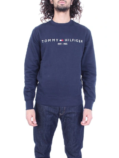 Shop Tommy Hilfiger Men's Blue Cotton Sweatshirt