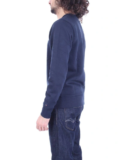 Shop Tommy Hilfiger Men's Blue Cotton Sweatshirt