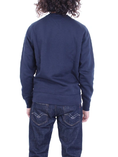 Shop Tommy Hilfiger Men's Blue Cotton Sweatshirt