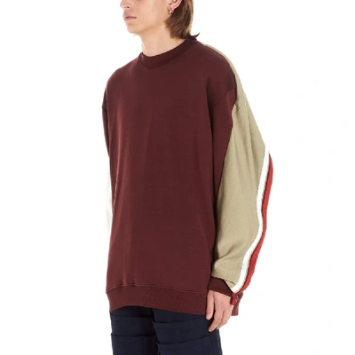Shop Y/project Men's Burgundy Cotton Sweatshirt