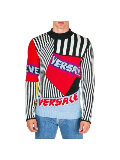 Shop Versace Men's Multicolor Wool Sweater