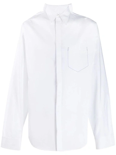 Shop Maison Margiela Men's White Cotton Shirt