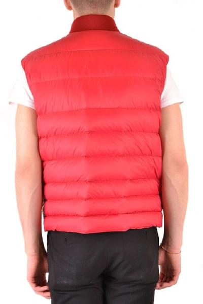 Shop Hogan Men's Red Polyamide Vest