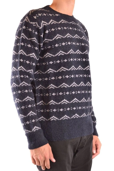 Shop Dondup Men's Blue Wool Sweater