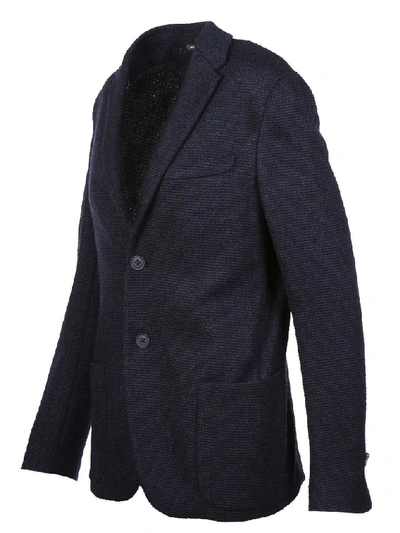 Shop Fendi Men's Blue Wool Blazer