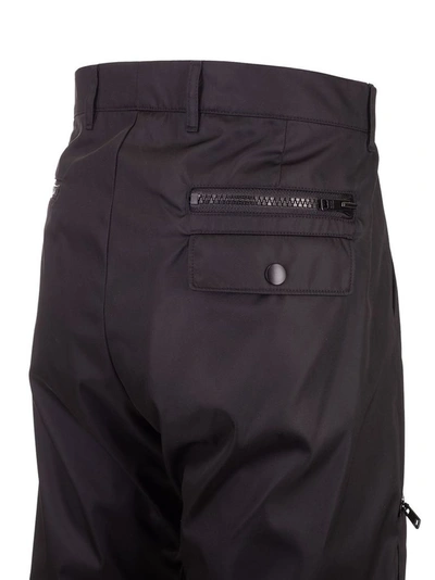 Shop Prada Men's Black Polyester Pants