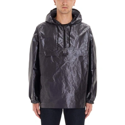 Shop Fendi Men's Grey Polyester Outerwear Jacket