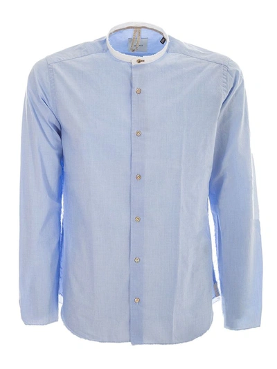 Shop Leqarant Men's Light Blue Cotton Shirt