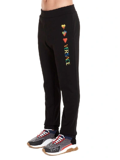 Shop Versace Men's Black Cotton Joggers