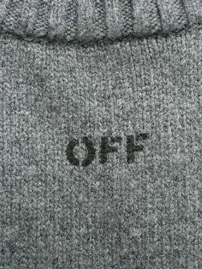 Shop Off-white Men's Grey Cotton Sweater