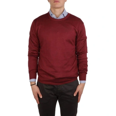 Shop Lamberto Losani Men's Burgundy Cashmere Sweater