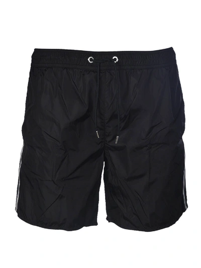 Shop Moncler Black Swim Trunks