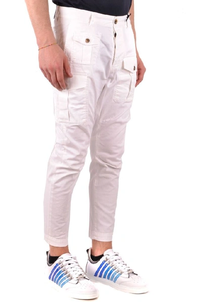 Shop Dsquared2 Men's White Cotton Pants
