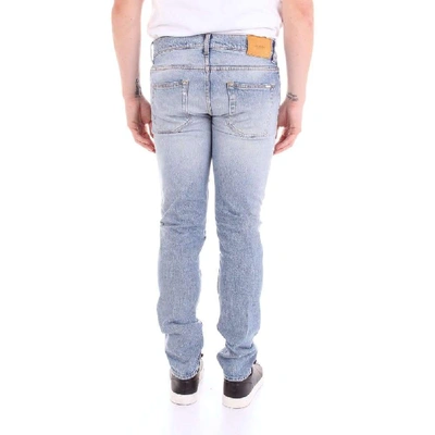 Shop Aglini Men's Blue Cotton Jeans