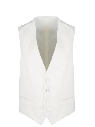 Shop Z Zegna Men's White Wool Vest