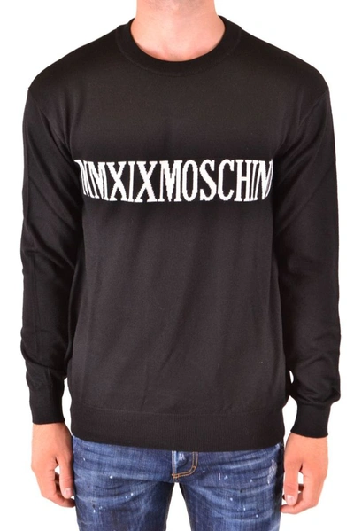 Shop Moschino Men's Black Wool Sweater