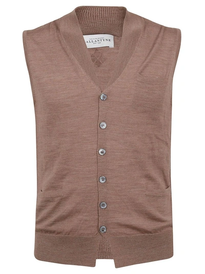 Shop Ballantyne Men's Beige Cashmere Vest