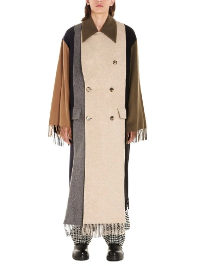 Shop Loewe Men's Multicolor Cashmere Coat