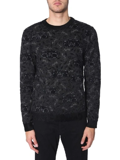 Shop Saint Laurent Men's Black Viscose Sweater