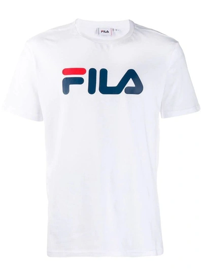 Shop Fila Men's White Cotton T-shirt