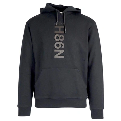 Shop Hogan Men's Black Cotton Sweatshirt