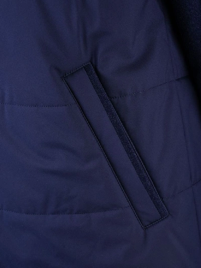 Shop Loro Piana Men's Blue Polyamide Coat