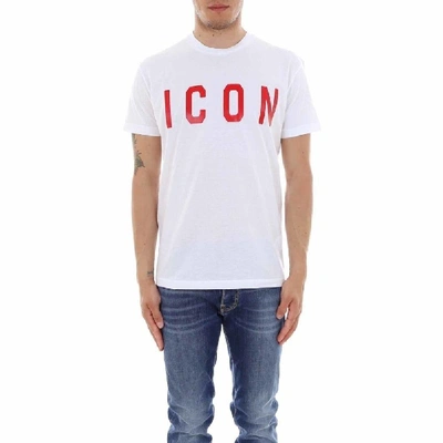 Shop Dsquared2 Men's White Cotton T-shirt