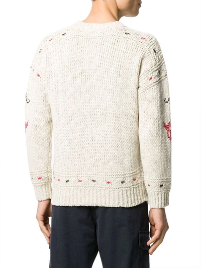 Shop Kenzo Men's White Cotton Sweater