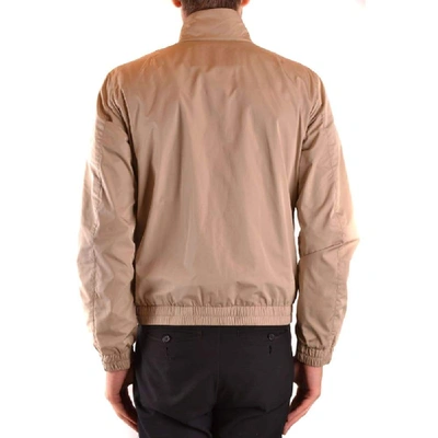 Shop Woolrich Men's Beige Polyamide Outerwear Jacket