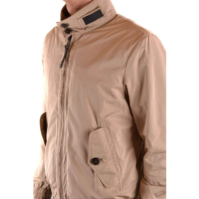 Shop Woolrich Men's Beige Polyamide Outerwear Jacket