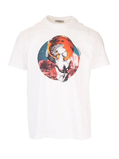 Shop Valentino Men's White Cotton T-shirt