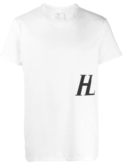 Shop Helmut Lang Men's White Cotton T-shirt