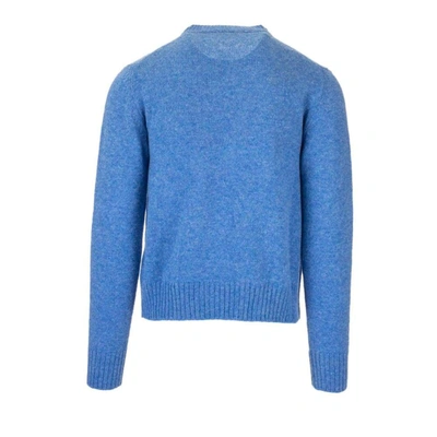 Shop Prada Men's Light Blue Wool Sweater