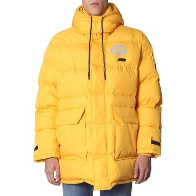 Shop Mcq By Alexander Mcqueen Men's Yellow Polyamide Down Jacket