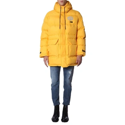 Shop Mcq By Alexander Mcqueen Men's Yellow Polyamide Down Jacket