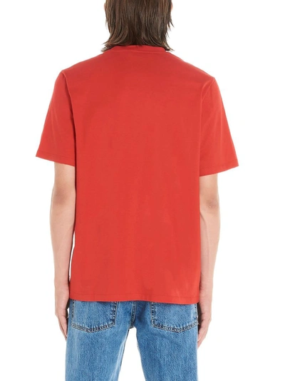 Shop Msgm Men's Red Cotton T-shirt