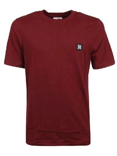 Shop Tommy Hilfiger Men's Burgundy Cotton T-shirt