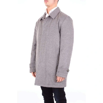 Shop Isaia Men's Grey Wool Coat