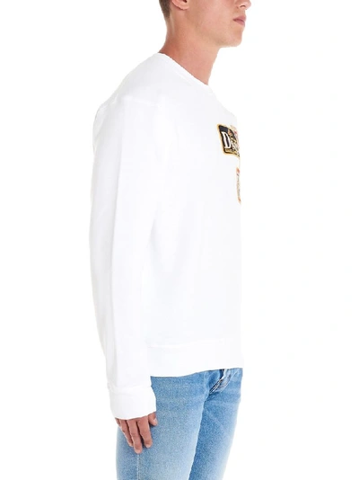 Shop Dsquared2 Men's White Cotton Sweatshirt