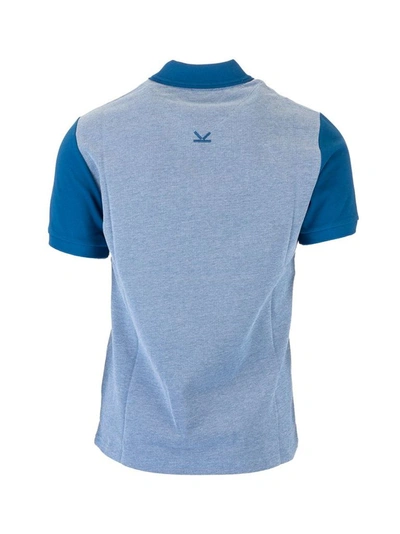 Shop Kenzo Men's Blue Cotton Polo Shirt