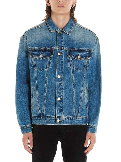 Shop Ih Nom Uh Nit Men's Blue Cotton Outerwear Jacket