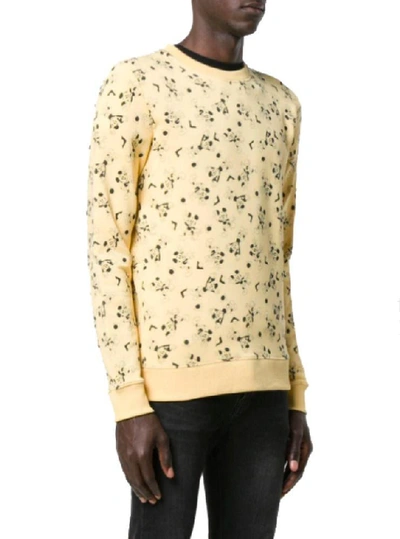 Shop Saint Laurent Men's Yellow Cotton Sweatshirt