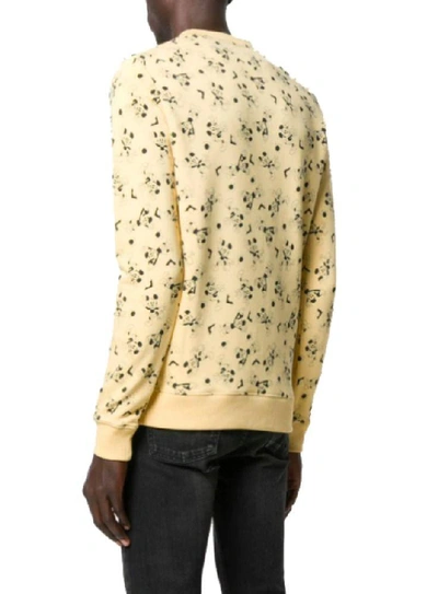 Shop Saint Laurent Men's Yellow Cotton Sweatshirt