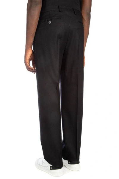 Shop Valentino Men's Black Wool Pants