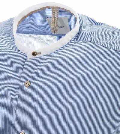 Shop Leqarant Men's Light Blue Cotton Shirt