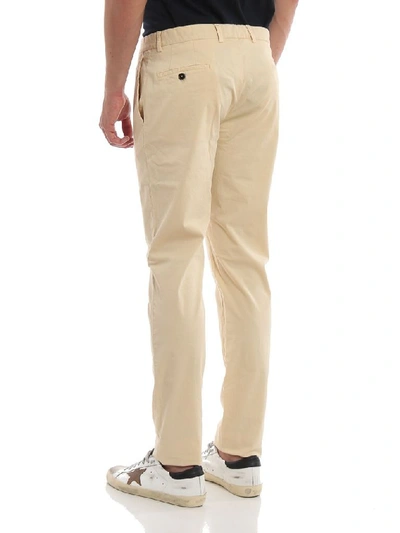 Shop Fay Men's Beige Cotton Pants