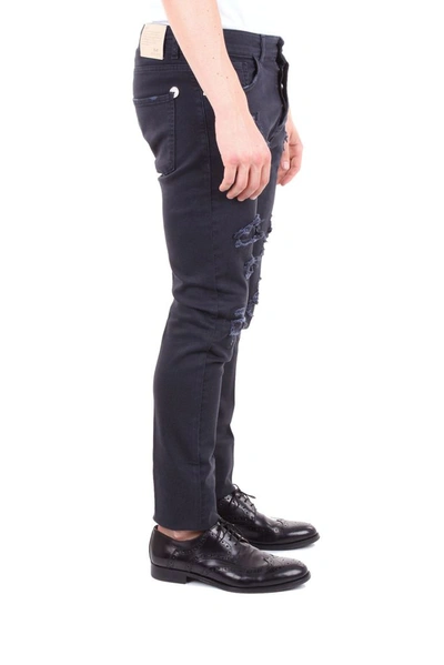 Shop Entre Amis Men's Blue Cotton Jeans