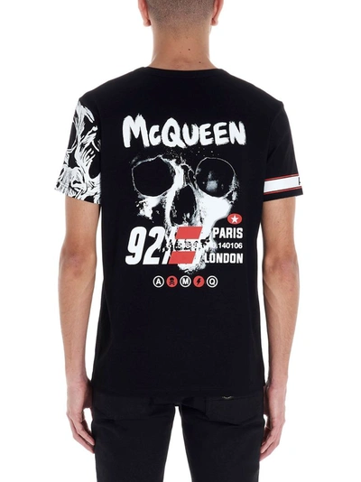 Shop Alexander Mcqueen Men's Black Cotton T-shirt