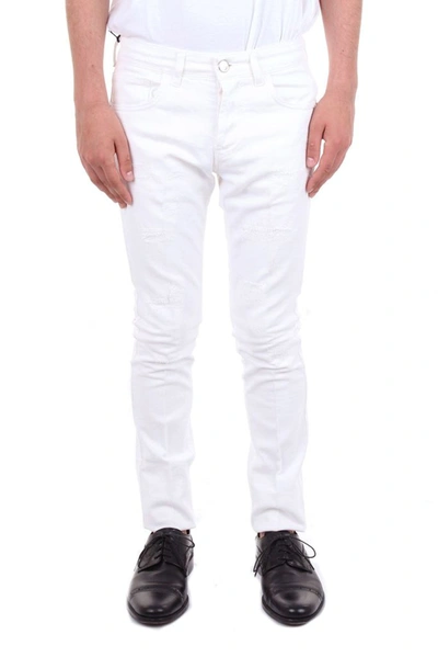 Shop Entre Amis Men's White Cotton Jeans